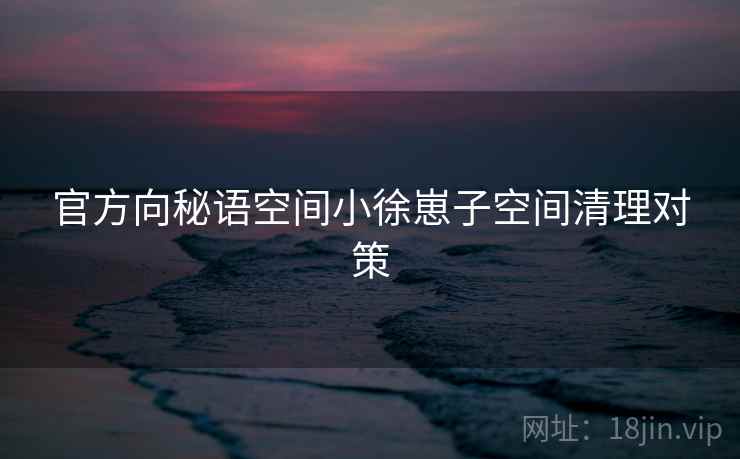 官方向秘语空间小徐崽子空间清理对策