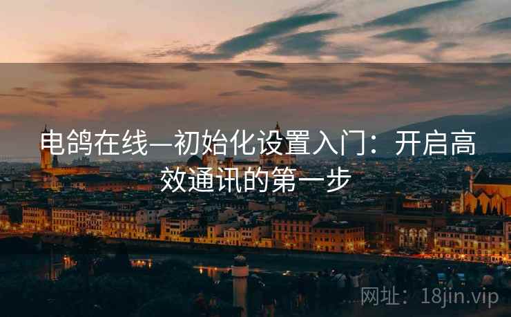 电鸽在线—初始化设置入门：开启高效通讯的第一步