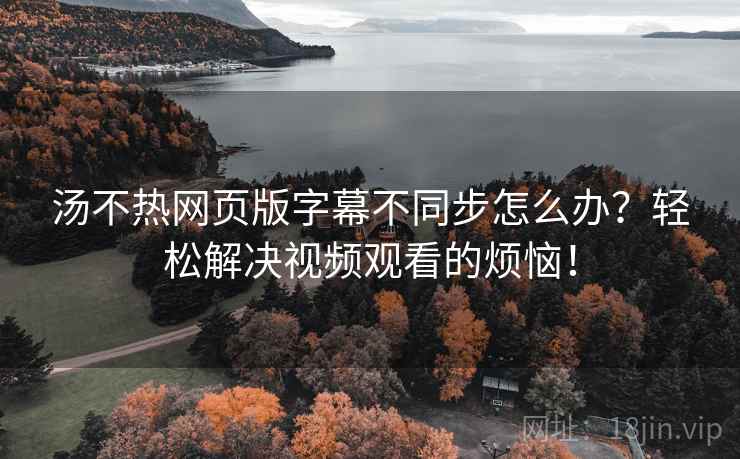 汤不热网页版字幕不同步怎么办？轻松解决视频观看的烦恼！