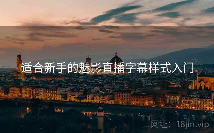 适合新手的魅影直播字幕样式入门